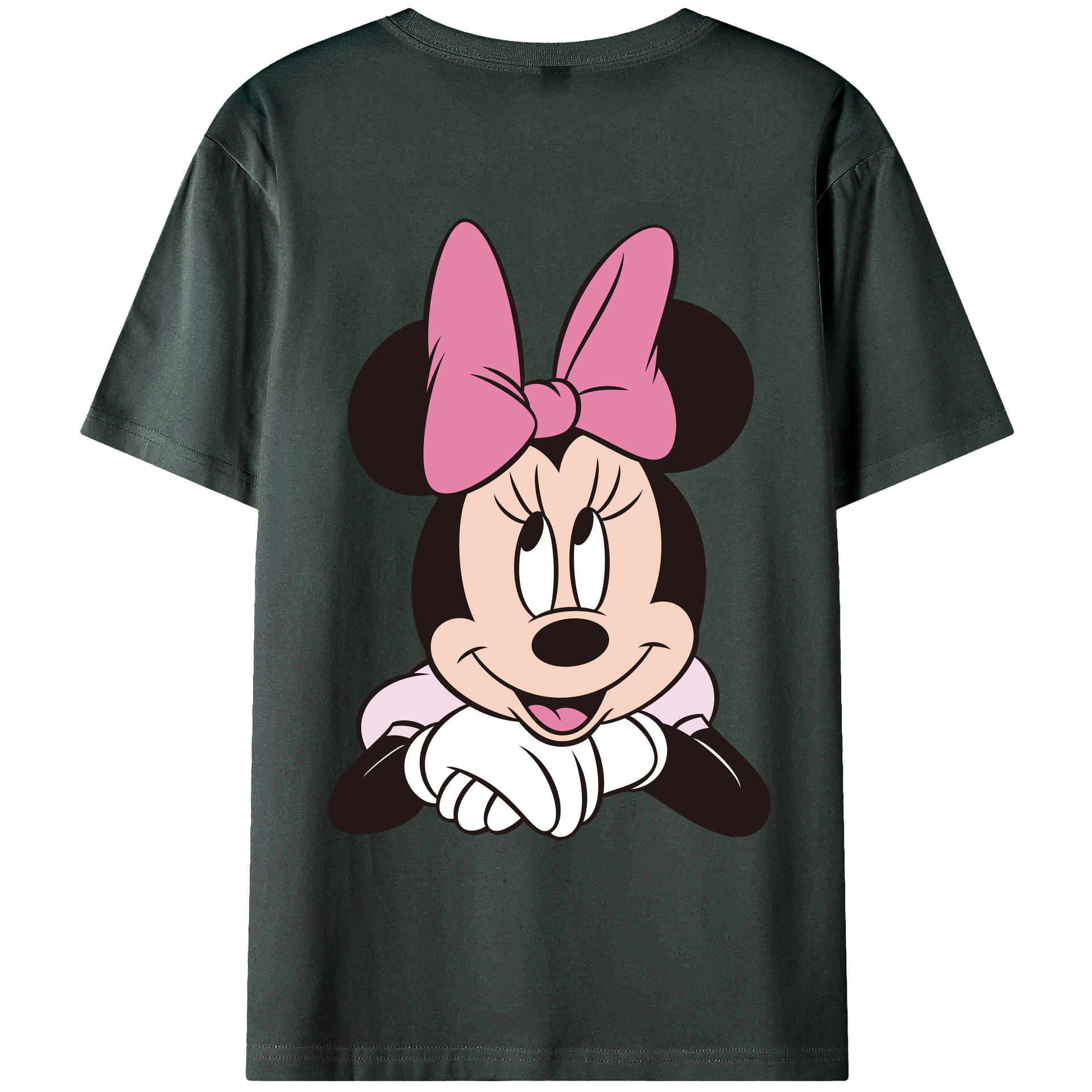 ミッキーマウス Mickey Mouse 綿100％ メンズ半袖Tシャツ（バックプリント） 通気性